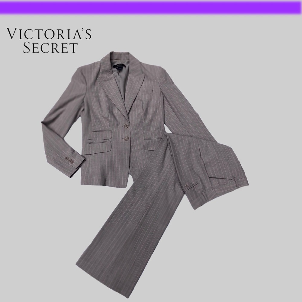 Victoria’s Secret Talls Pink/Grey Pinstriped Suit